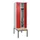 locker met bank,HxBxD 2120x600x815mm,2vak,vak B 300mm,draaigrendel