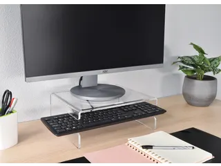 Monitorstandaard Transparant Acryl 120mm - 4