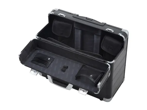 Trolley-pilotenkoffer Alumaxx DISCOVERY aluminium mat zwart