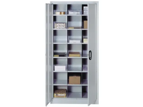 Armoire à Portes Battantes 1950x930x400mm 21cases Réglables Ral7035