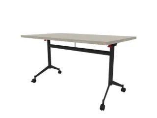 klaptafel,HxBxD 750x1400x800mm,hoekig,T-voet donkergrijs,ovale buis - 1