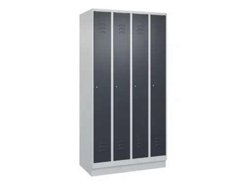 locker,HxBxD 1950x1000x500mm,4vak,vak B 250mm,cil.-slot,sokkel
