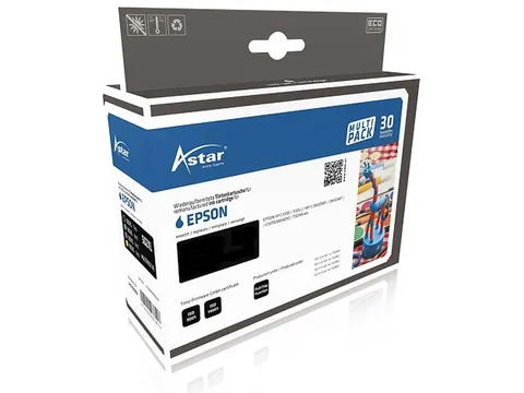 Astar Multipack inktcartridge Rebuilt Epson 604XL Zwart + 3 kleuren