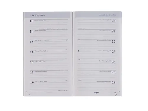Agendavulling 2027 Brepols Breplan 7dagen/1pagina
