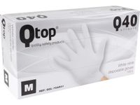 Handschoenen nitril maat M wit poedervrij, doos van 100 stuks