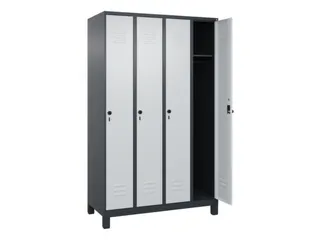 locker,HxBxD 1950x1200x500mm,4vak,vak B 300mm,draaigrendel,voeten - 2