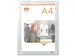 Infobord Nobo Premium Plus A4 acryl wand verplaatsbaar