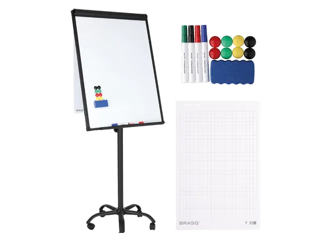 BRASQ Flipover Mobiel 70x100cm Magnetisch Zwart inclusief accessoires
