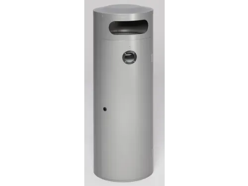 Combi-Asbak 90 Liter 1245x420mm Zilverkleurig Afsluitbaar Staal