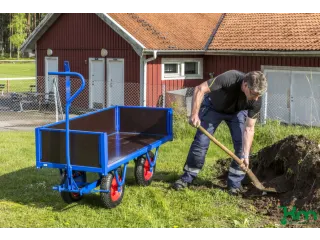 handtrekwagen,draagverm. 1500kg,laadvl. LxB 2000x1000mm,Multiplexplaat - 4
