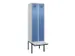locker met bank,voor scheiding van kleding,HxBxD 2120x600x815mm,2vak