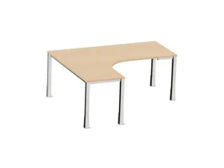 In hoogte verstelbaar bureau in vrije vorm,NE-esdoorn - 2