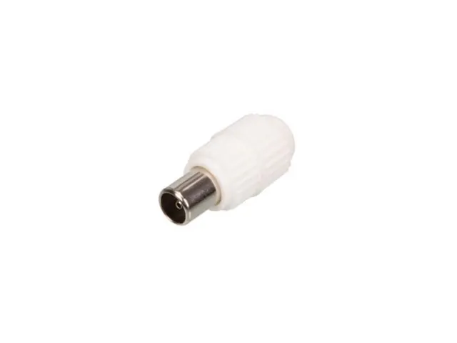 TV-Plug Mannelijk 9.5mm/2.3mm - Plastiek - WIT