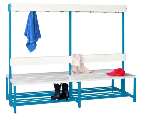 banc double,HxLxP 1600x2000x770mm,piètement RAL5012
