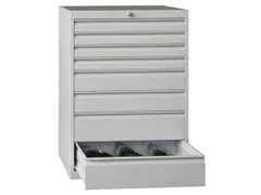 ladekast HxBxD 1000x715x600mm 8laden slot RAL7035 front RAL7035