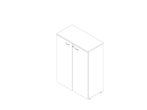 Kantoorkast Romp Wit Front Wit bxdxh 900x450x1232mm