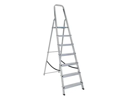 aluminium beugelladder eenzijdig 7treden stand H 1 425m aluminium