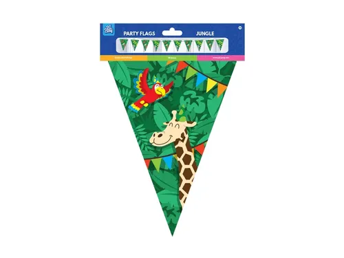 Vlaggenlijn 10 meter Party Flags foil Jungle cartoon