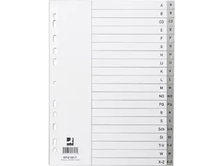 Tabbladen Set A-Z Met Indexblad PP A4 4-Gaats 20 Tabs Grijs - 3