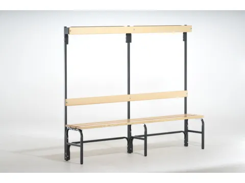 omkleedbank HxLxD 1650x1500x375mm houten lijst RAL7016 antraciet