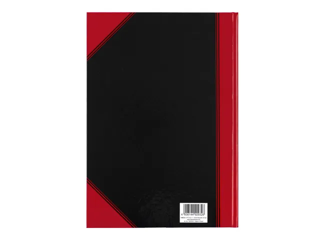 Cahier de notes Bantex noir/rouge A4 ligné 70g 96 feuilles