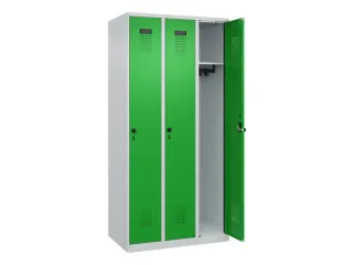 locker,HxBxD 1850x900x500mm,3vak,vak B 300mm,draaigrendel - 2