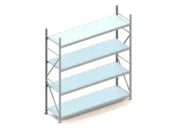 Breedvakstelling Basisveld 2500x2200x650mm 4 Stalen Legborden 600kg