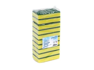 Schuurspons Cleaninq 140x90x28mm geel/groen 10 stuks - 2