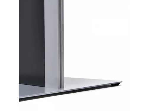 Brochurerek Totem Zwart Met Stalen Legplanken
