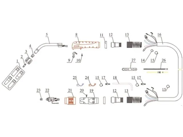 Ws36a Lab MIG toorts Weldsafe WS36A 4 m