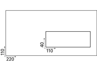 Envelop Quantore 110x220mm Venster Links 40x110mm Zelfklevend - 2