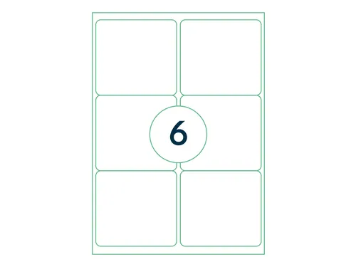 Etiketten Zelfklevend Wit 6 op A4 99.1x93.1mm 1000 Vel
