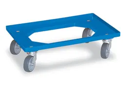 Bakonderwagen 250kg Laadvloer Lxb 600x400mm Rubberen Wielen Blauw