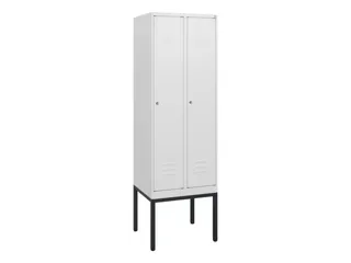 locker,HxBxD 1950x600x500mm,2vak,vak B 300mm,cil.-slot,voetonderstel - 1
