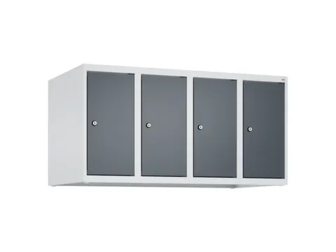 opzetkast,v. locker,4vak.,vak B 250mm,HxBxD 500x1000x500mm,vleugeldeur