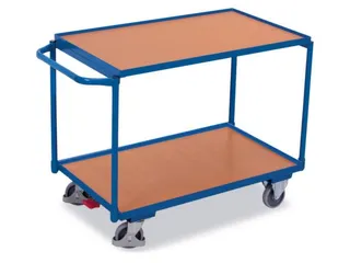 Tafelwagen 250kg 1000x600mm 2 Etages Houten Plaat Horizontale Beugel - 1
