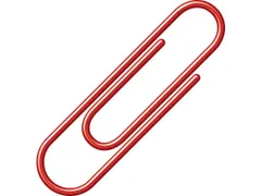 Paperclips Alco 26mm rond doos a 100 stuks rood