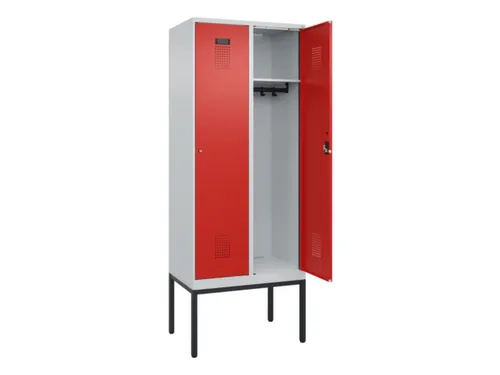 locker,HxBxD 2120x800x500mm,2vak,vak B 400mm,cil.-slot,voetonderstel