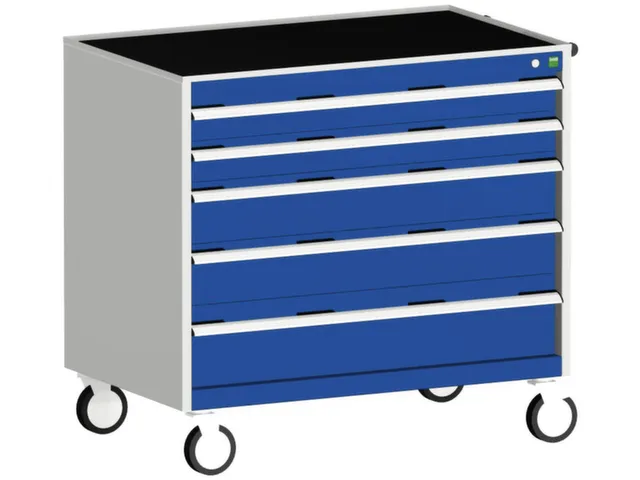 ladekast HxBxD 980x1050x650mm 5laden romp RAL7035 front RAL5010