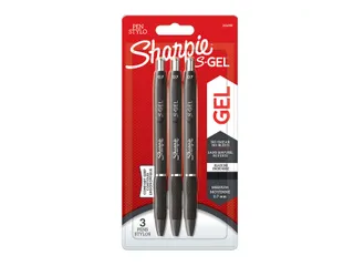 Gelschrijver Sharpie S-Gel Medium punt 0.7mm Zwart blister à 3 stuks - 1
