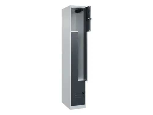 Z-garderobekast,HxBxD 1850x300x500mm,vak B 150/300mm,draaigrendel