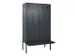 locker met bank,voor scheiding van kleding,HxBxD 2120x1200x815mm,4vak