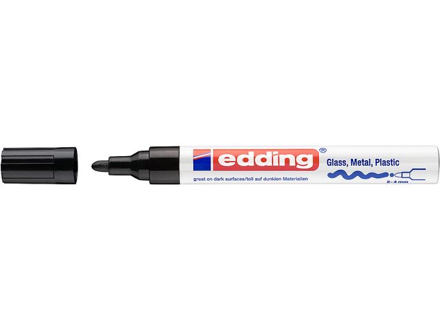 Viltstift Edding 750 Lakmarker Rond 2-4mm Zwart | EddingMarker.nl