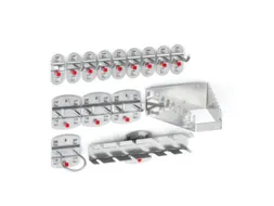 Haken Voor Geperforeerde Platen Assortiment 15-Delig Aluminium-Kleurig