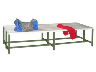 dubbele zitbank,HxLxD 430x2000x740mm,onderstel RAL6011 - 2