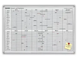 personeel-/projectplanner HxB 60x90cm magnetisch bord wit met raster