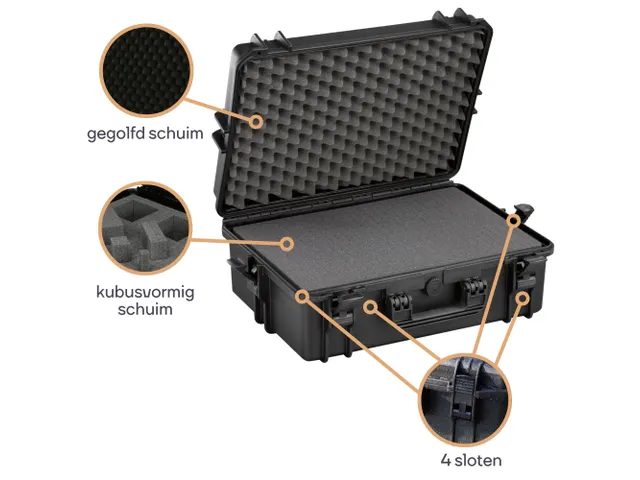 Gereedschapskoffer Hard 555X42X211Mm Leeg Met Schuimrubber