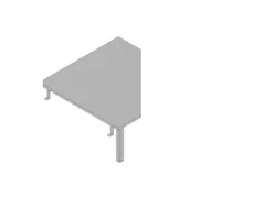 angle de liaison 90 ° HxlxP 680-760x840x840mm p. 4 pieds panneau gri