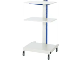 pc-station,HxBxD 1230x650x650mm,3legb.,niveaus lichtgrijs - 1