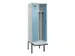 locker met bank,voor scheiding van kleding,HxBxD 2120x600x815mm,2vak